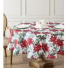 imageLaura Ashley Decorative Tablecloth Wrinkle and Stain Resistant Spillproof Water Repellent Easy Care Washable Polyester Fabric for Dining Kitchen Holiday and Party 60quot x 84quot Apple BlossomChristmas Floral