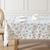 imageLaura Ashley Decorative Tablecloth Wrinkle and Stain Resistant Spillproof Water Repellent Easy Care Washable Polyester Fabric for Dining Kitchen Holiday and Party 60quot x 84quot Apple BlossomHolly Berry