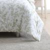 imageLaura Ashley Home  Queen Comforter Set Cotton Reversible Bedding Includes Matching Shams with Bonus Euro Shams ampamp Throw Pillows Lindy Green QueenQueen