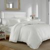 imageLaura Ashley Home  Queen Comforter Set Reversible Cotton Bedding with Matching Shams Stylish Home Decor for All Seasons Annabella White QueenWhite