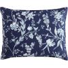 imageLaura Ashley Queen Comforter Set Cotton Reversible Bedding Set Includes Matching Shams with Bonus Euro Shams ampamp Throw Pillow Covers Branch Toile Blue QueenBranch Toile Blue