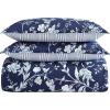 imageLaura Ashley Queen Comforter Set Cotton Reversible Bedding Set Includes Matching Shams with Bonus Euro Shams ampamp Throw Pillow Covers Branch Toile Blue QueenBranch Toile Blue