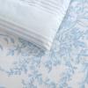 imageLaura Ashley Queen Comforter Set Cotton Reversible Bedding Set with Matching Shams Farmhouse Home Dcor Bedford Blue QueenBedford Blue