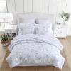 imageLaura Ashley Queen Comforter Set Reversible Cotton Bedding with Matching Shams Farmhouse Home Decor Dorm Room Essentials Belinda Blue QueenBelinda Blue