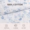 imageLaura Ashley Queen Comforter Set Reversible Cotton Bedding with Matching Shams Farmhouse Home Decor Dorm Room Essentials Belinda Blue QueenBelinda Blue