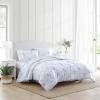 imageLaura Ashley Queen Comforter Set Reversible Cotton Bedding with Matching Shams Farmhouse Home Decor Dorm Room Essentials Belinda Blue QueenBelinda Blue