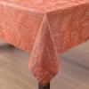 imageLaura Ashley Tablecloth Raised Woven Embroidered Jacquard Fabric Wrinkle Resistant for Dining Holiday Party Wedding or Banquet 60quot x 102quot Cynthia WhiteMaple Spice