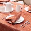 imageLaura Ashley Tablecloth Raised Woven Embroidered Jacquard Fabric Wrinkle Resistant for Dining Holiday Party Wedding or Banquet 60quot x 102quot Cynthia WhiteMaple Spice