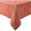 imageLaura Ashley Tablecloth Raised Woven Embroidered Jacquard Fabric Wrinkle Resistant for Dining Holiday Party Wedding or Banquet 60quot x 102quot Cynthia WhiteMaple Spice