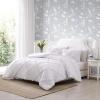 imageLaura Ashley Twin Comforter Set Reversible Bedding Set with Matching Shams Farmhouse Home Decor Dorm Room Essentials Norah Solid White TwinNorah Solid White