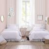 imageLaura Ashley Twin Comforter Set Reversible Bedding Set with Matching Shams Farmhouse Home Decor Dorm Room Essentials Norah Solid White TwinNorah Solid White