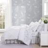 imageLaura Ashley Twin Comforter Set Reversible Bedding Set with Matching Shams Farmhouse Home Decor Dorm Room Essentials Norah Solid White TwinNorah Solid White