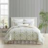 imageLaura Ashley  FullQueen Comforter Set Soft Cotton Bedding with Matching Shams Floral Home Decor OekoTex Certified Bloomsbury Brown FullQueenCountry Meadow Gold