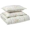 imageLaura Ashley  Queen Comforter Set Reversible Cotton Bedding with Matching Shams ampamp Bedskirt Stylish Home Decor for All Seasons Harper Sage Queen