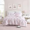 imageLaura Ashley Queen Comforter Set Reversible Cotton Bedding with Matching Shams Farmhouse Home Decor Dorm Room Essentials Belinda Blue QueenDelphine Pink