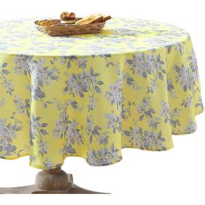imageLaura Ashley Decorative Tablecloth Wrinkle and Stain Resistant Spillproof Water Repellent Easy Care Washable Polyester Fabric for Dining Kitchen Holiday and Party 60quot x 84quot Apple BlossomApple Blossom