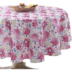 imageLaura Ashley Decorative Tablecloth Wrinkle and Stain Resistant Spillproof Water Repellent Easy Care Washable Polyester Fabric for Dining Kitchen Holiday and Party 60quot x 84quot Apple BlossomSansa
