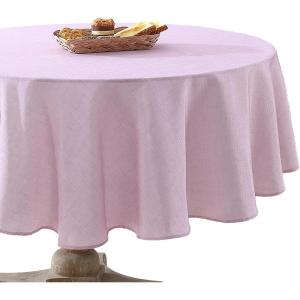 imageLaura Ashley Decorative Tablecloth Wrinkle and Stain Resistant Spillproof Water Repellent Easy Care Washable Polyester Fabric for Dining Kitchen Holiday and Party 60quot x 84quot Apple BlossomBlush