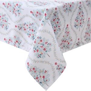 imageLaura Ashley Decorative Tablecloth Wrinkle and Stain Resistant Spillproof Water Repellent Easy Care Washable Polyester Fabric for Dining Kitchen Holiday and Party 60quot x 84quot Apple BlossomTree Trellis