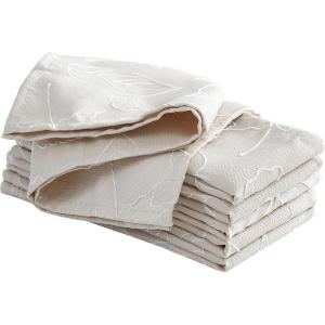 imageLaura Ashley Tablecloth Raised Woven Embroidered Jacquard Fabric Wrinkle Resistant for Dining Holiday Party Wedding or Banquet 60quot x 102quot Cynthia WhiteMaple Taupe