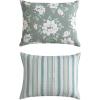 imageLaura Ashley  FullQueen Comforter Set Premium Cotton Bedding with Matching Shams Includes Bonus Decorative Pillows Floral Home Decor OekoTex Certified Wisley Floral Green FullQueenWisley Floral Green