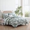 imageLaura Ashley  FullQueen Comforter Set Premium Cotton Bedding with Matching Shams Includes Bonus Decorative Pillows Floral Home Decor OekoTex Certified Wisley Floral Green FullQueenWisley Floral Green