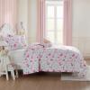 imageLaura Ashley  Kids Comforter Set 100 Super Soft Toddler Bedding with Matching Shams ampamp Bonus Decorative Pillow Ideal Girl Room Essentials Ballerina Divas Pink FullQueenMeadow Daisies Pink