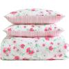 imageLaura Ashley  Kids Comforter Set 100 Super Soft Toddler Bedding with Matching Shams ampamp Bonus Decorative Pillow Ideal Girl Room Essentials Ballerina Divas Pink FullQueenMeadow Daisies Pink