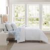 imageLaura Ashley  Queen Comforter Set Embossed Diamond Textured Bonus Bed Set Includes Comforter Shams Sheet Set and Decorative Pillow OekoTex Certified Margaret White QueenMargaret White