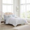 imageLaura Ashley  Queen Comforter Set Embossed Diamond Textured Bonus Bed Set Includes Comforter Shams Sheet Set and Decorative Pillow OekoTex Certified Margaret White QueenMargaret White