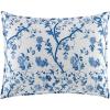imageLaura Ashley  Queen Comforter Set Reversible Cotton Bedding Includes Matching Shams with Bonus Euro Shams ampamp Throw Pills Elise Blue QueenBlue