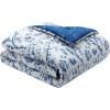 imageLaura Ashley  Queen Comforter Set Reversible Cotton Bedding Includes Matching Shams with Bonus Euro Shams ampamp Throw Pills Elise Blue QueenBlue