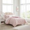 imageLaura Ashley  Queen Comforter Set Super Soft Bedding with Matching Shams Includes Bonus Sheet Set ampamp Decorative Pillow Floral Room Decor Quartet Pink QueenTwin