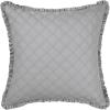 imageLaura Ashley Home  Queen Comforter Set Reversible Cotton Bedding Includes Matching Shams with Bonus Euro Shams ampamp Throw Pillows Annalise Grey Queen Shadow GreyWhiteShadow GreyWhite