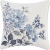 imageLaura Ashley Home  Queen Comforter Set Reversible Cotton Bedding with Matching Shams Stylish Home Decor for All Seasons Chloe Blue QueenQueen
