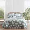 imageLaura Ashley  FullQueen Comforter Set Premium Cotton Bedding with Matching Shams Includes Bonus Decorative Pillows Floral Home Decor OekoTex Certified Wisley Floral Green FullQueenWisley Floral Green
