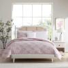 imageLaura Ashley  Queen Comforter Set Super Soft Bedding with Matching Shams Includes Bonus Sheet Set ampamp Decorative Pillow Floral Room Decor Quartet Pink QueenTwin