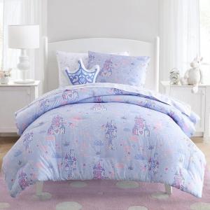 imageLaura Ashley  Kids Comforter Set 100 Super Soft Toddler Bedding with Matching Shams ampamp Bonus Decorative Pillow Ideal Girl Room Essentials Ballerina Divas Pink FullQueenStar Castle Purple