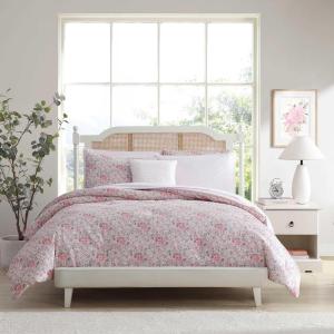 imageLaura Ashley  Queen Comforter Set Super Soft Bedding with Matching Shams Includes Bonus Sheet Set ampamp Decorative Pillow Floral Room Decor Quartet Pink QueenKing