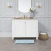 imageLaura Ashley  Astor Chenille Bath Mat  100 Polyester  Premium Bathroom Dcor  Machine Washable  TPR Backing  Measures 17 x 24  WisteriaAqua