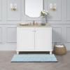 imageLaura Ashley  Astor Chenille Bath Mat  100 Polyester  Premium Bathroom Dcor  Machine Washable  TPR Backing  Measures 17 x 24  WisteriaAqua