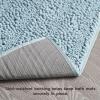 imageLaura Ashley  Astor Chenille Bath Mat  100 Polyester  Premium Bathroom Dcor  Machine Washable  TPR Backing  Measures 17 x 24  WisteriaAqua