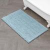 imageLaura Ashley  Astor Chenille Bath Mat  100 Polyester  Premium Bathroom Dcor  Machine Washable  TPR Backing  Measures 17 x 24  WisteriaAqua
