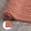 imageLaura Ashley  Astor Chenille Bath Mat  100 Polyester  Premium Bathroom Dcor  Machine Washable  TPR Backing  Measures 17 x 24  WisteriaCoral