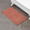 imageLaura Ashley  Astor Chenille Bath Mat  100 Polyester  Premium Bathroom Dcor  Machine Washable  TPR Backing  Measures 17 x 24  WisteriaCoral