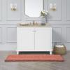imageLaura Ashley  Astor Chenille Bath Mat  100 Polyester  Premium Bathroom Dcor  Machine Washable  TPR Backing  Measures 17 x 24  WisteriaCoral