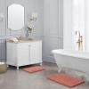 imageLaura Ashley  Astor Chenille Bath Mat  100 Polyester  Premium Bathroom Dcor  Machine Washable  TPR Backing  Measures 17 x 24  WisteriaCoral