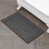 imageLaura Ashley  Astor Chenille Bath Mat  100 Polyester  Premium Bathroom Dcor  Machine Washable  TPR Backing  Measures 17 x 24  WisteriaDark Grey