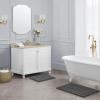 imageLaura Ashley  Astor Chenille Bath Mat  100 Polyester  Premium Bathroom Dcor  Machine Washable  TPR Backing  Measures 17 x 24  WisteriaDark Grey