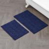 imageLaura Ashley  Astor Chenille Bath Mat  100 Polyester  Premium Bathroom Dcor  Machine Washable  TPR Backing  Measures 17 x 24  WisteriaIndigo